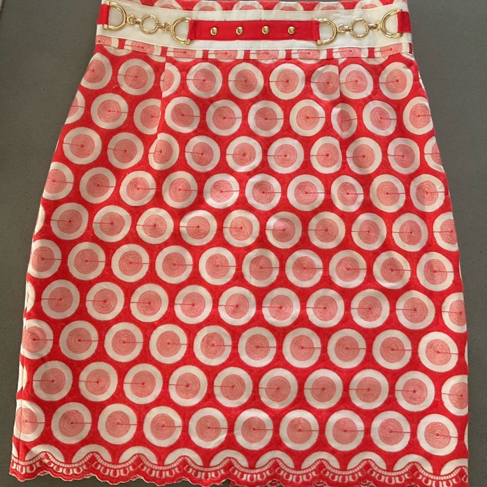 EUC Antonio Melani skirt with gold finish wasteband